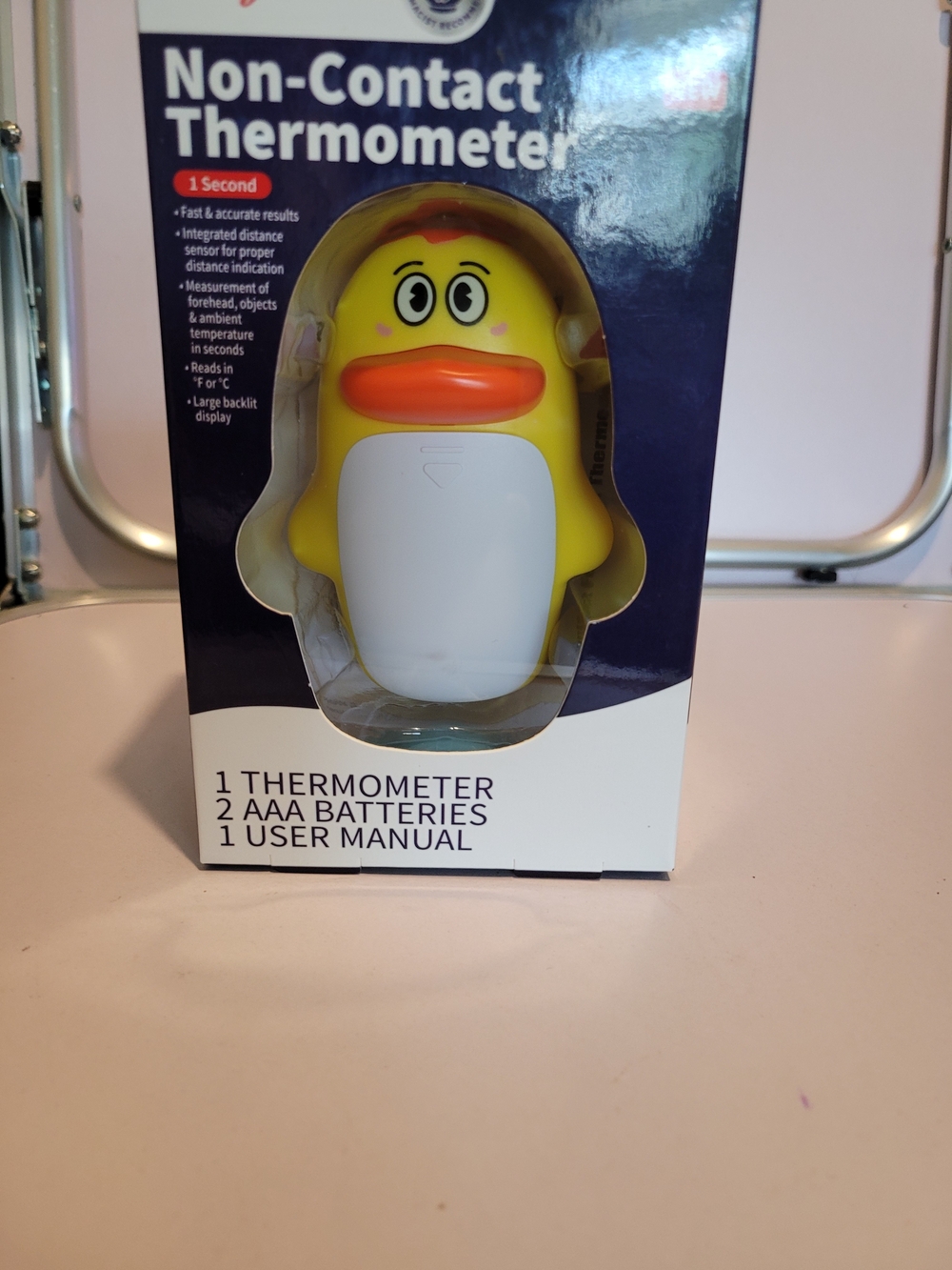 Duck-Shaped Non-Contact Thermometer - Yellow & White